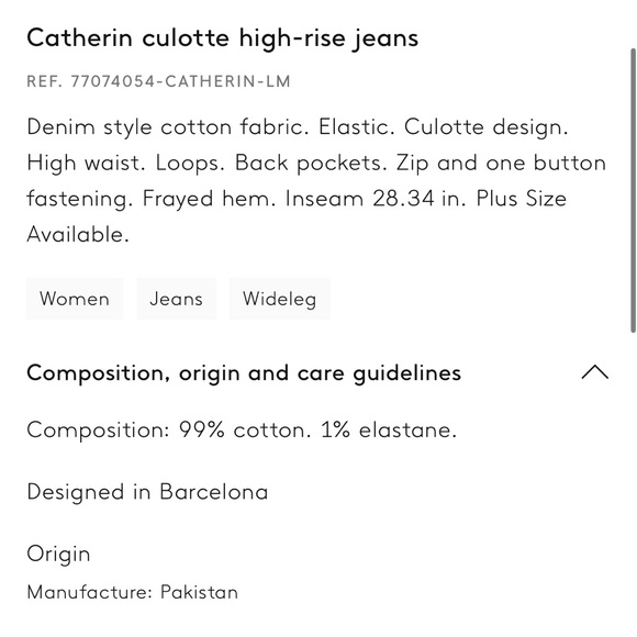 Mango Catherine Culotte High Rise Jeans - Picture 6 of 11